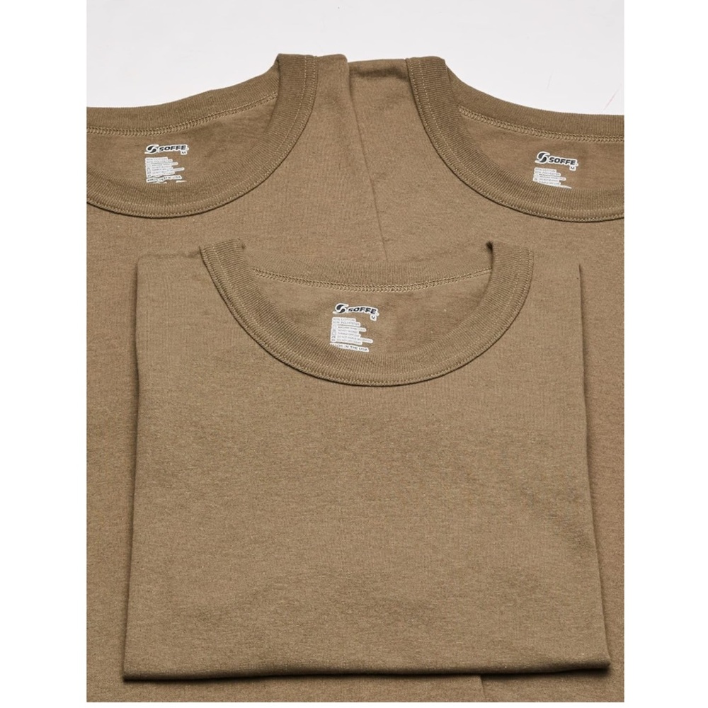 Soffe Men's 3 Pack - USA Poly/Cotton Military Tee Size 2XL - Picture 2 of 4